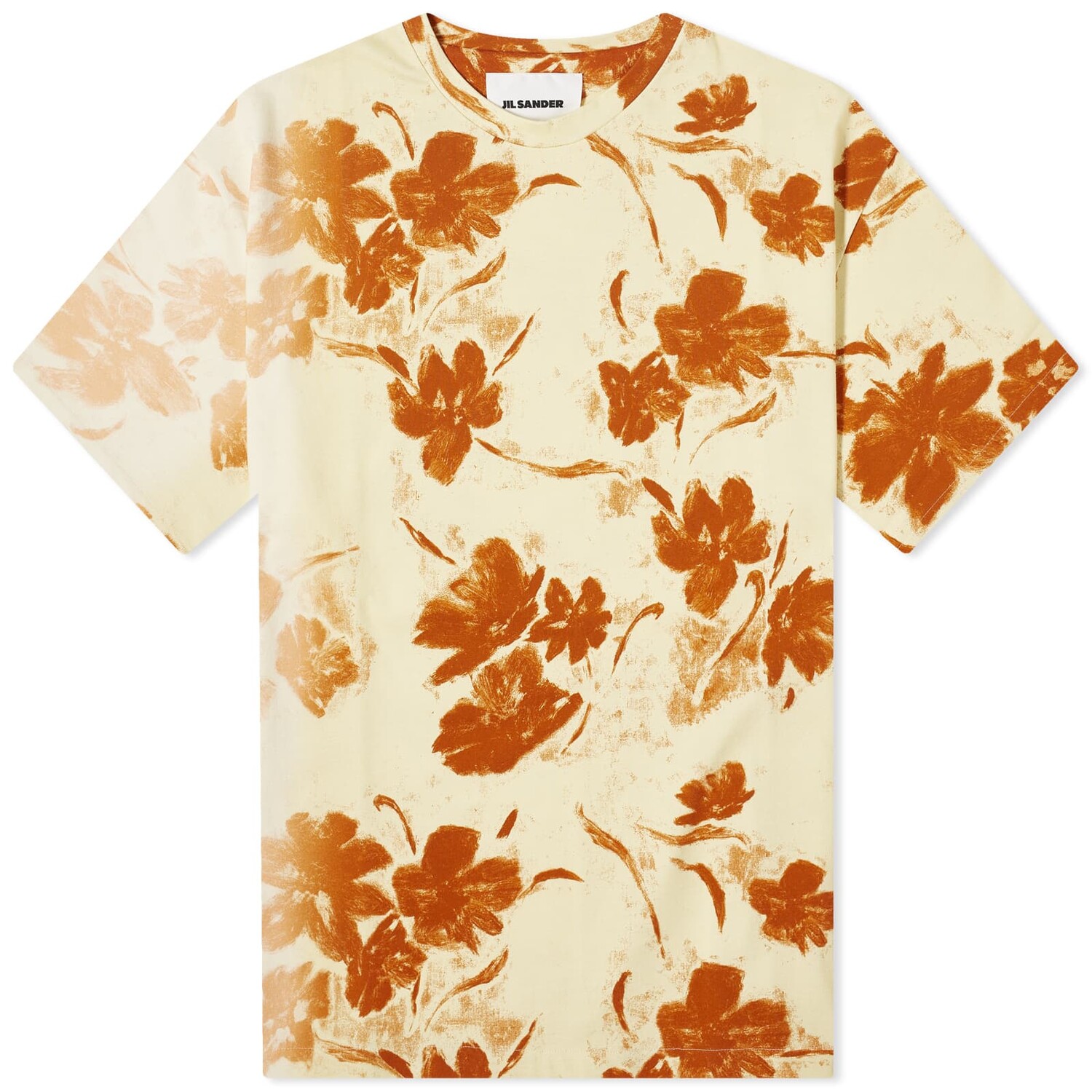 

Футболка Jil Sander Floral Print, цвет Burnt Amber