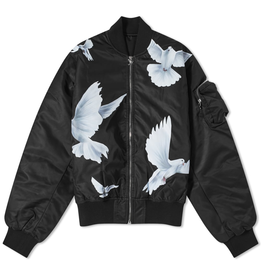 Куртка-бомбер 3.Paradis Freedom Doves MA-1, черный худи 3 paradis zip hooded freedom doves размер xs черный