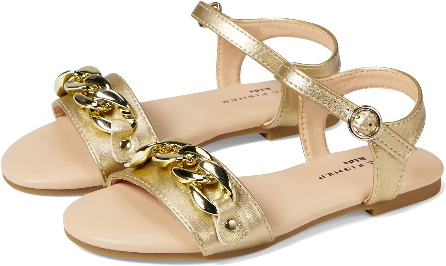 

Сандалии на плоской подошве Hazel Chain Marc Fisher LTD, цвет Soft Gold