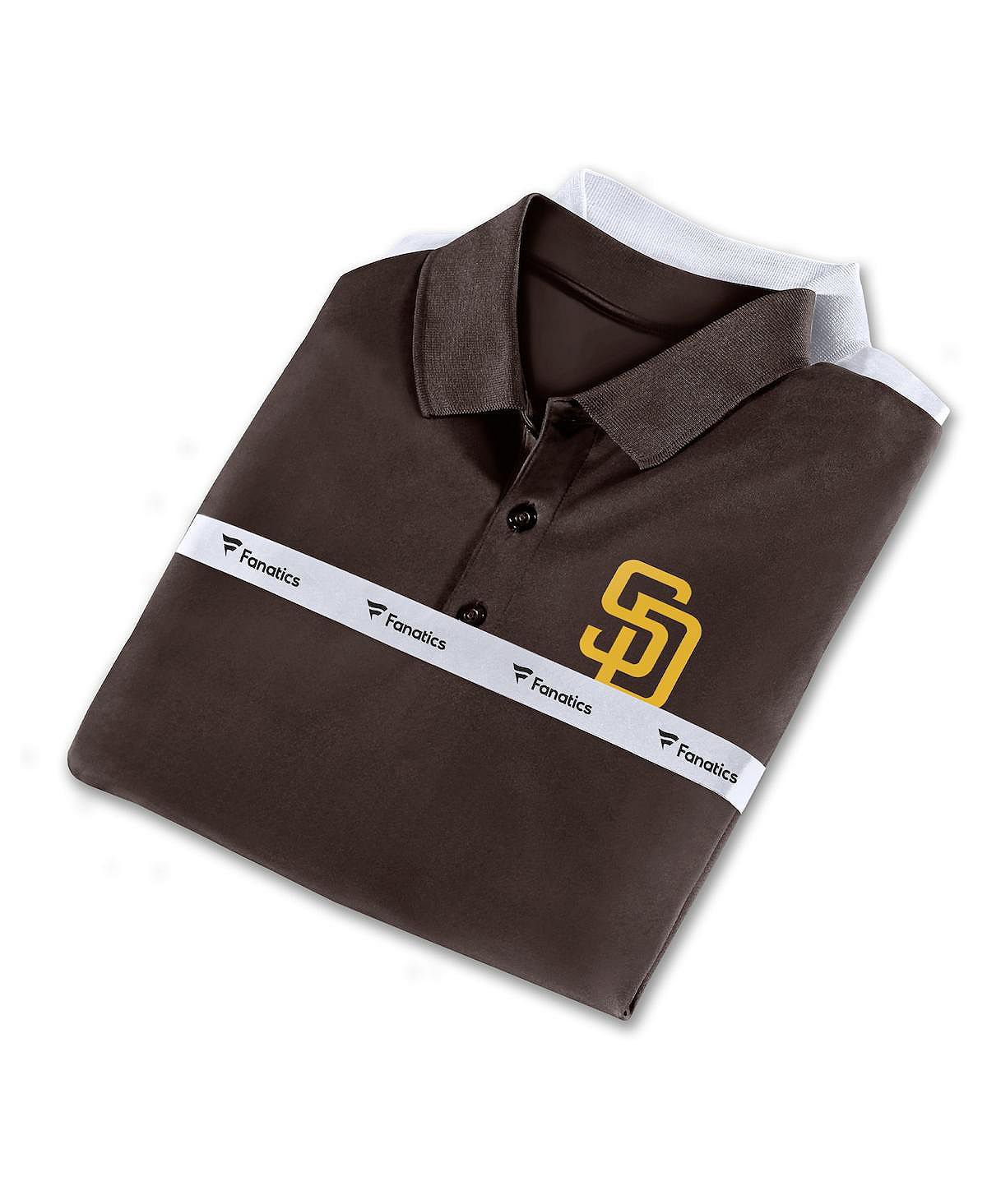 Мужской фирменный коричнево-белый комбинированный комплект с рубашкой поло San Diego Padres Fanatics mya bay браслет san diego bracelet
