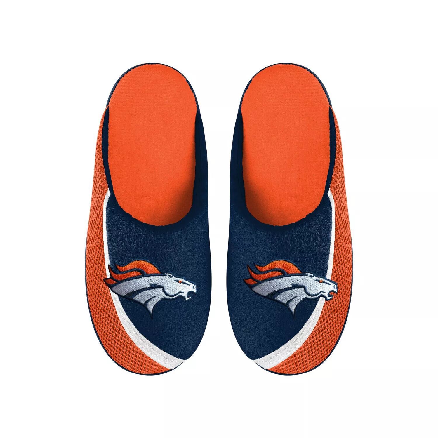 

Мужские тапочки FOCO Denver Broncos с цветным краем и большим логотипом