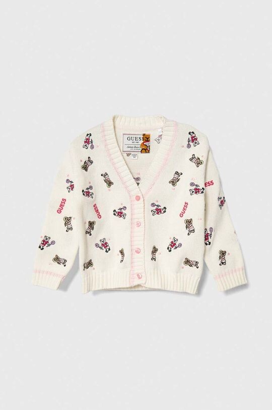 

Детский кардиган из хлопка Guess, бежевый