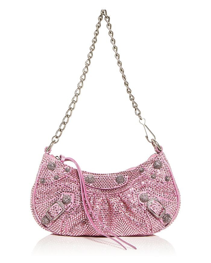 

Мини-сумка через плечо Le Cagole со стразами Balenciaga