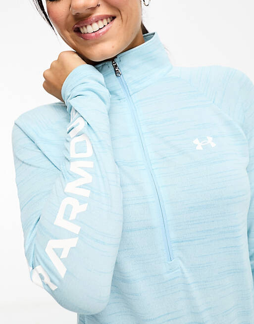 

Голубой топ на молнии Under Armour Evolved Core Tech