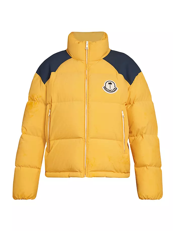 

Пуховик Moncler x Palm Angels Nevis Moncler Genius, желтый