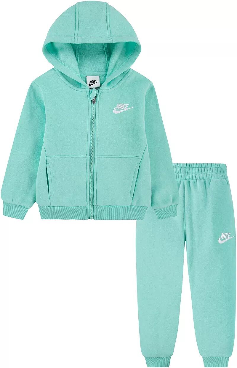 

Флисовый комплект с молнией во всю длину Nike для малышей Club, изумрудный