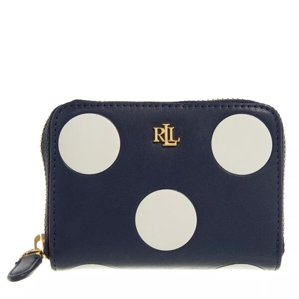 

Кошелек sm zip wllet wallet small refined navy/vanilla Lauren Ralph Lauren, синий