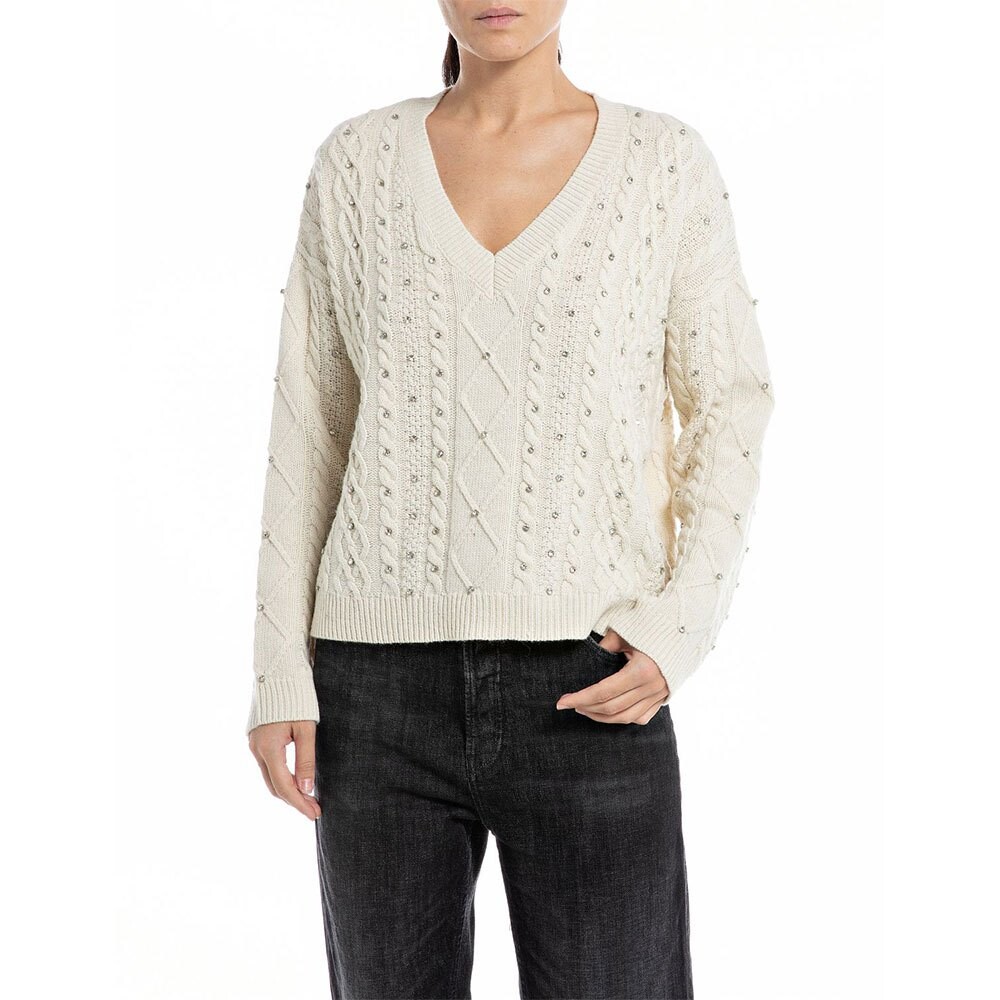 

Свитер Replay DK3581.000.G23528 V Neck, бежевый