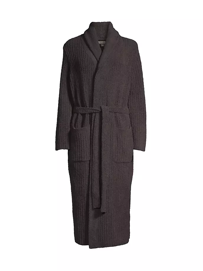 

Эко-халат в рубчик CozyChic Barefoot Dreams, цвет carbon