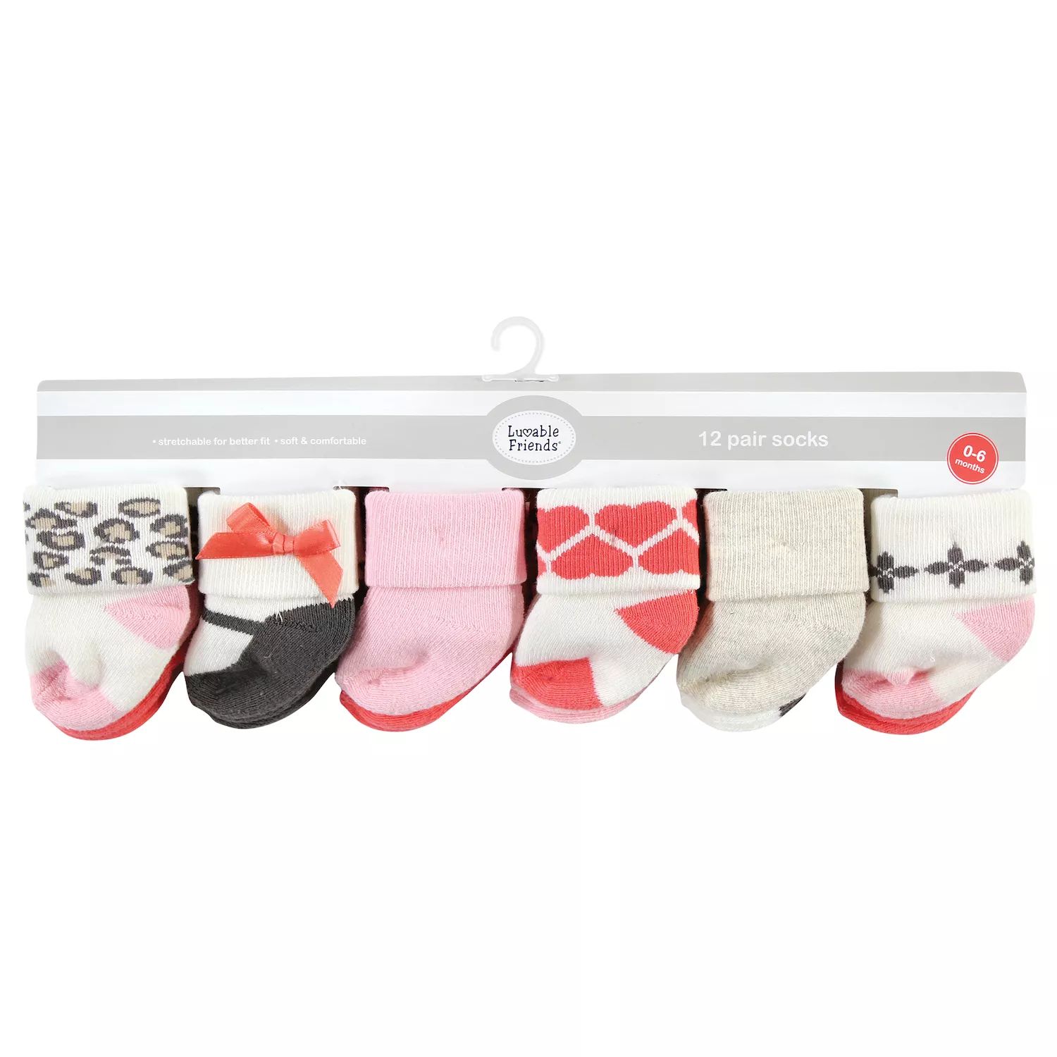 цена Махровые носки Luvable Friends для новорожденных девочек и малышей, леопардовый цвет Luvable Friends