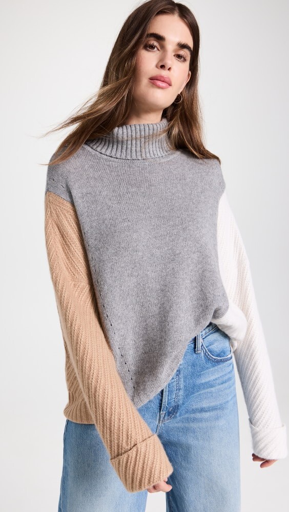 

Свитер Autumn Cashmere Colorblock Cuffed Turtleneck