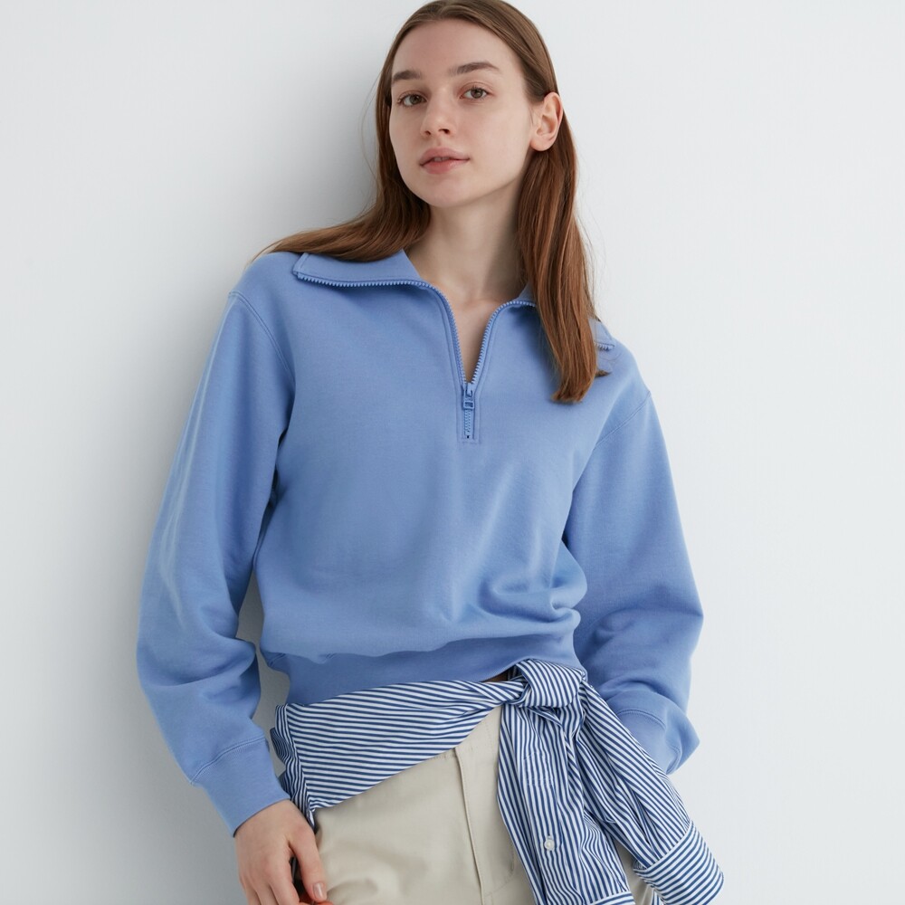 

Женская толстовка Uniqlo на полумолнии, синий