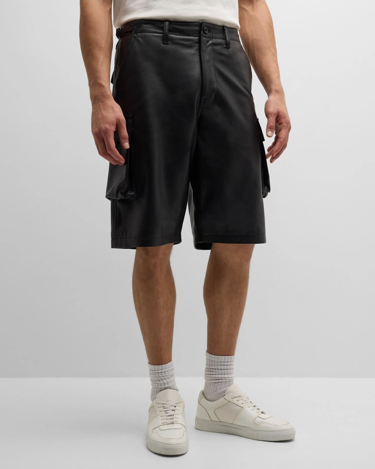 

Мужские кожаные шорты карго PURPLE, цвет Leather Cargo Short