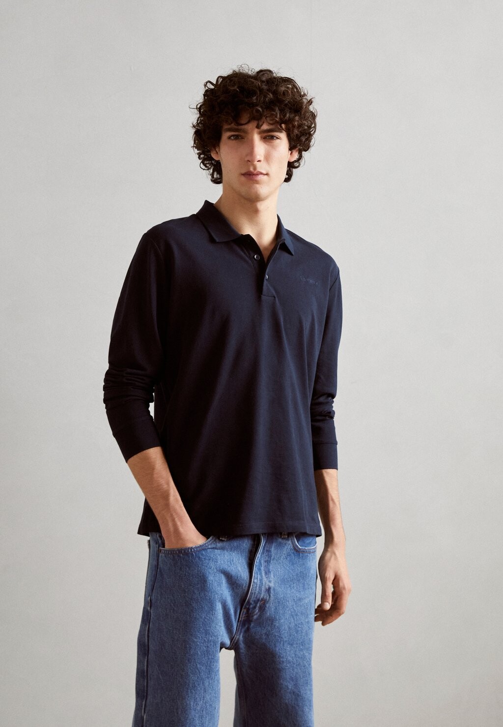 

Рубашка с длинным рукавом Esprit, цвет navy