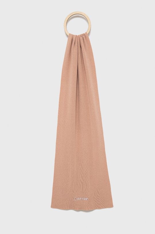 

Шарф из смесовой шерсти Calvin Klein, розовый