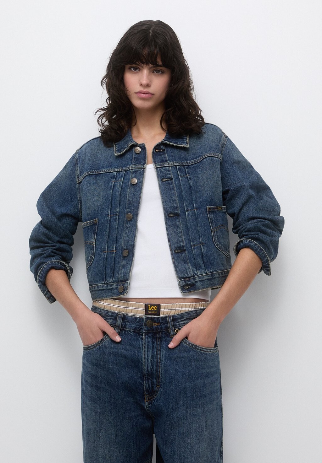 

Джинсовая куртка PULL&BEAR, темно-синий