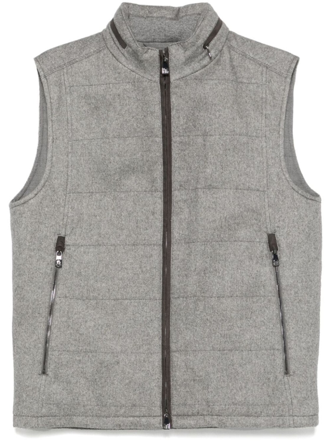 

Жилет в елочку Corneliani, серый