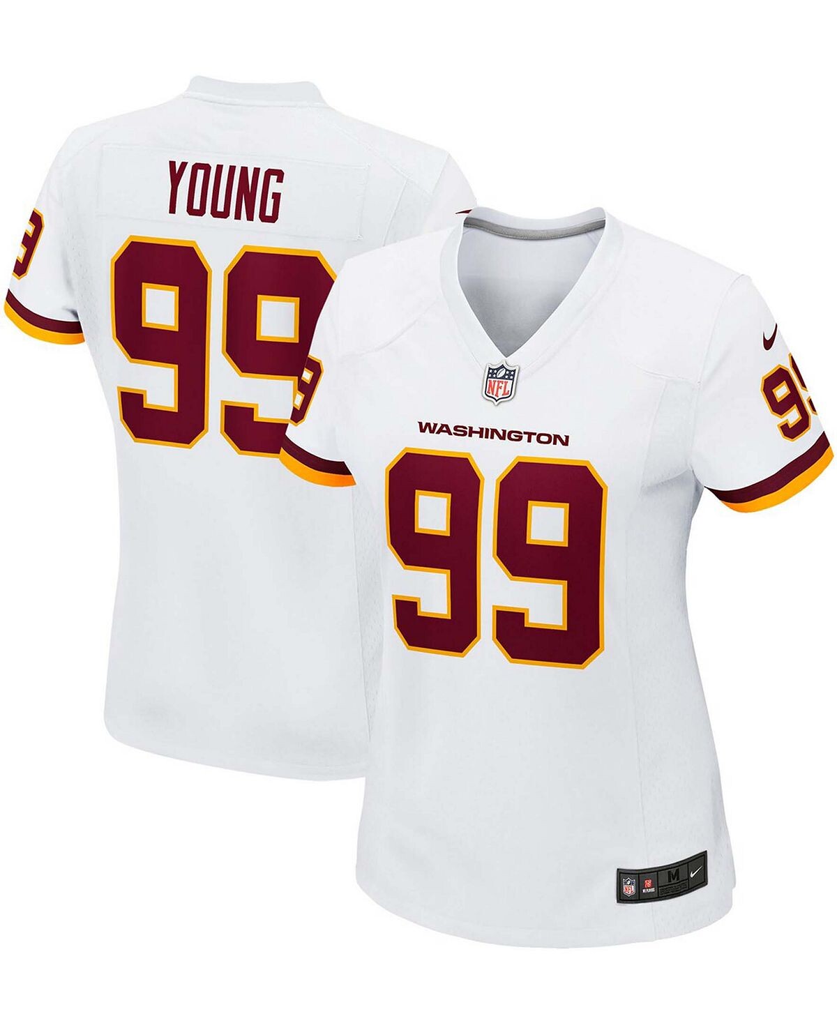 

Женское Джерси Chase Young White Washington Football Team Game Player Nike, белый