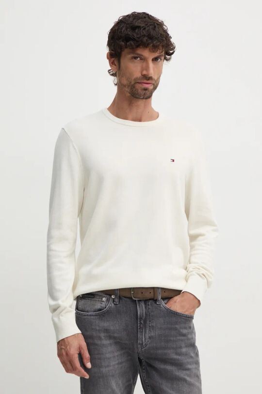 

Хлопковый свитер Tommy Hilfiger, бежевый