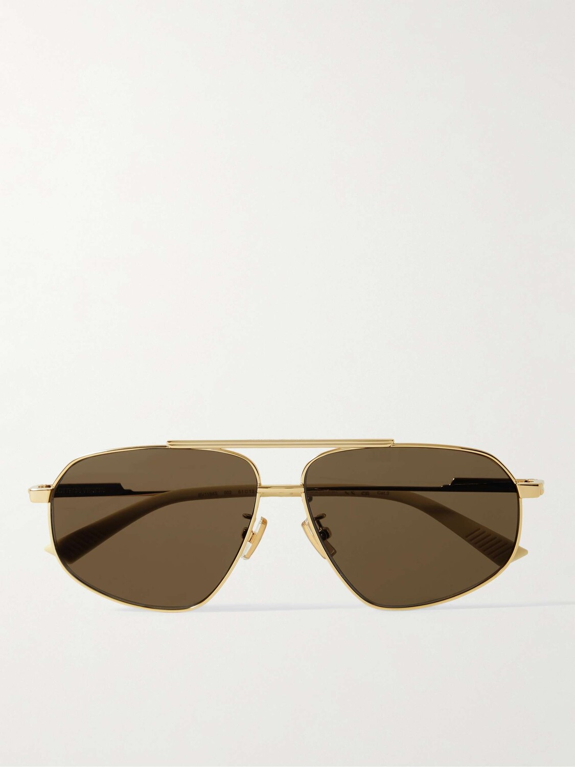 

Золотистые солнцезащитные очки-авиаторы BOTTEGA VENETA EYEWEAR, золотой