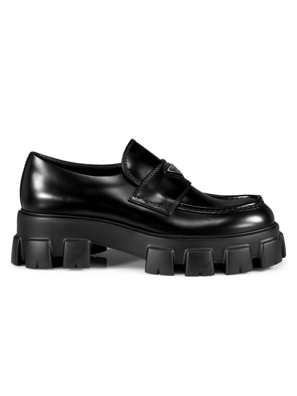 

Мокасины Monolith с выступом на подошве Prada, черный
