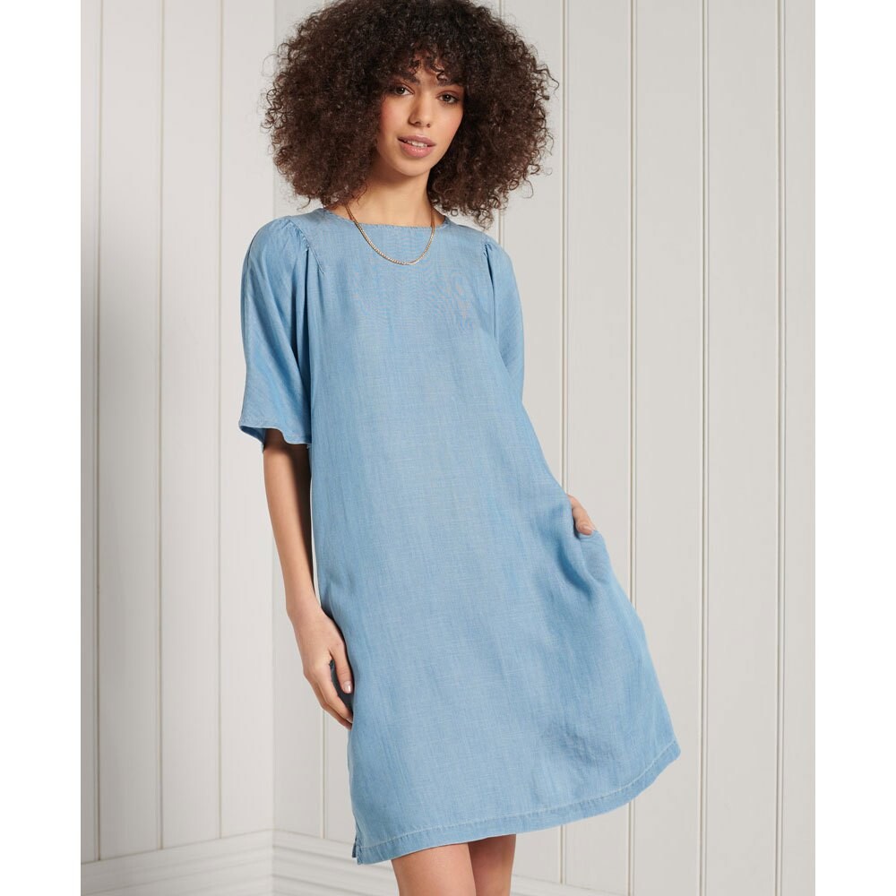 

Короткое платье Superdry Tencel, синий