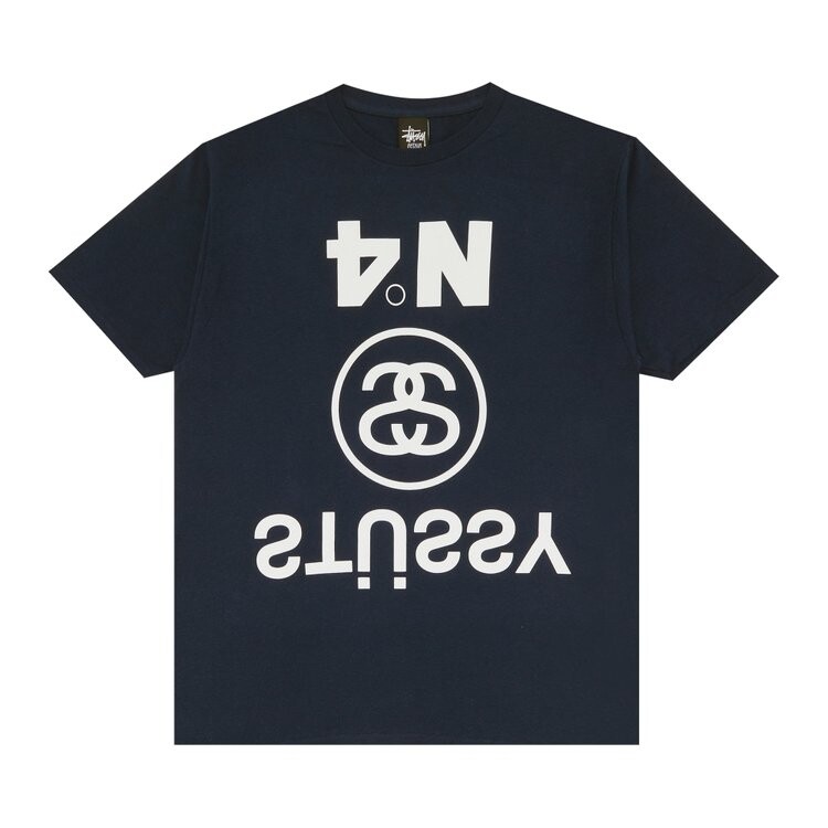 

Футболка Stussy Upside Down 'Navy', синий