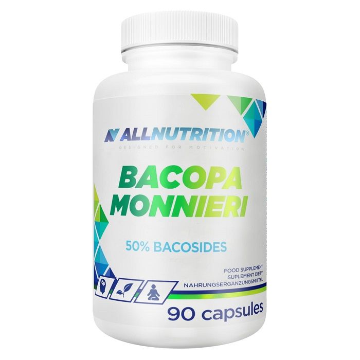 Allnutrition Bacopa Monnieri препарат, улучшающий память и концентрацию, 90 шт. препарат поддерживающий работу нервной системы и улучшающий память и концентрацию внимания swanson full spectrum magnolia bark 60 шт