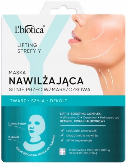 Маска для лица, 1 шт. Lbiotica Y Zone Lifting, LBIOTICA / BIOVAX
