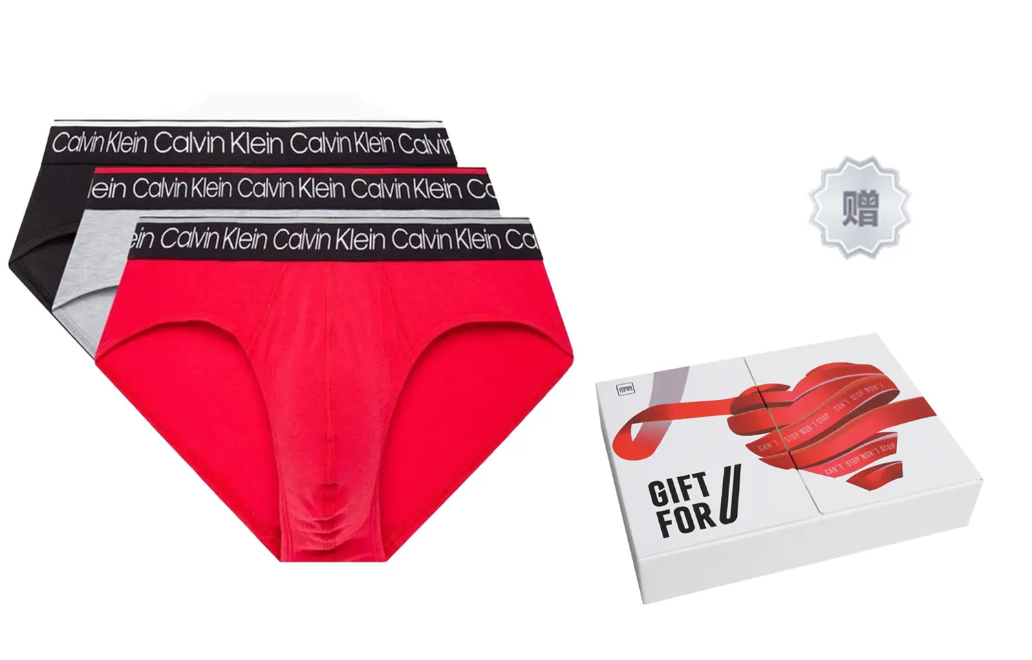 

Мужские трусы Calvin Klein, цвет 3 Pack (Red + Black + Grey) - Gift Box