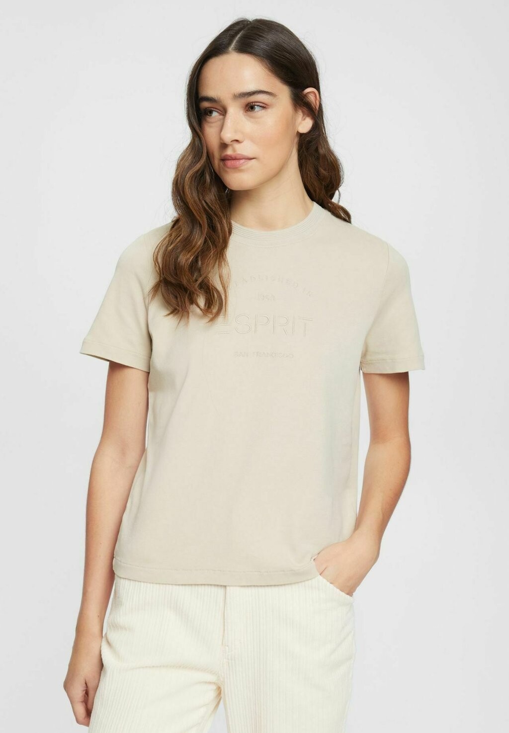 

Футболка с принтом Esprit, светло-серый