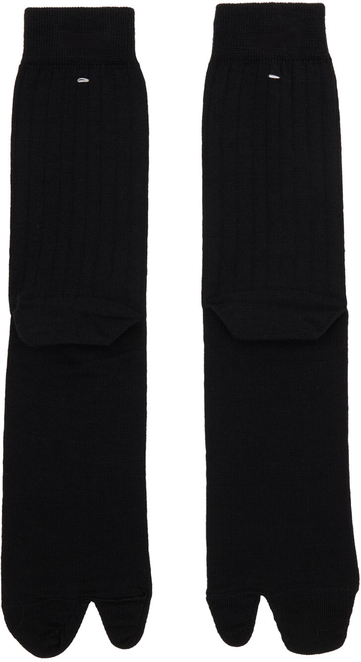

Черные носки-бутлеги Maison Margiela, цвет Black