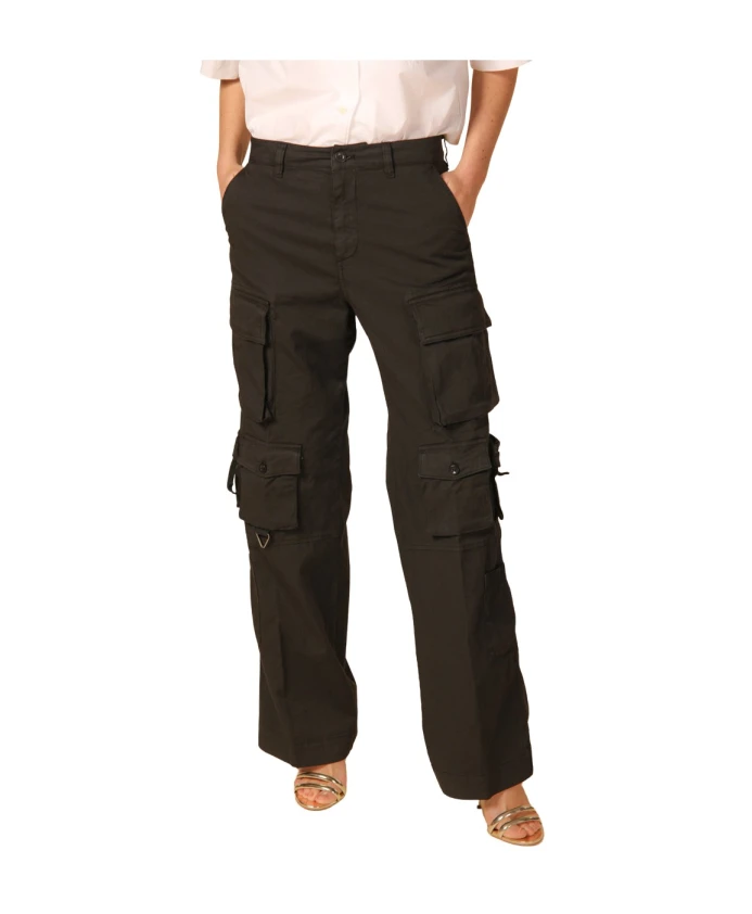 

Стильные брюки карго из габардина Mason'S, черный