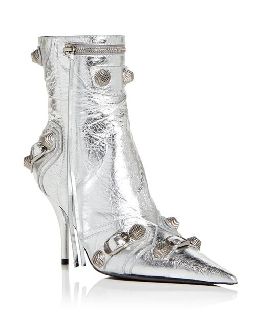 

Женские ботильоны Cagole на высоком каблуке Balenciaga, цвет Silver