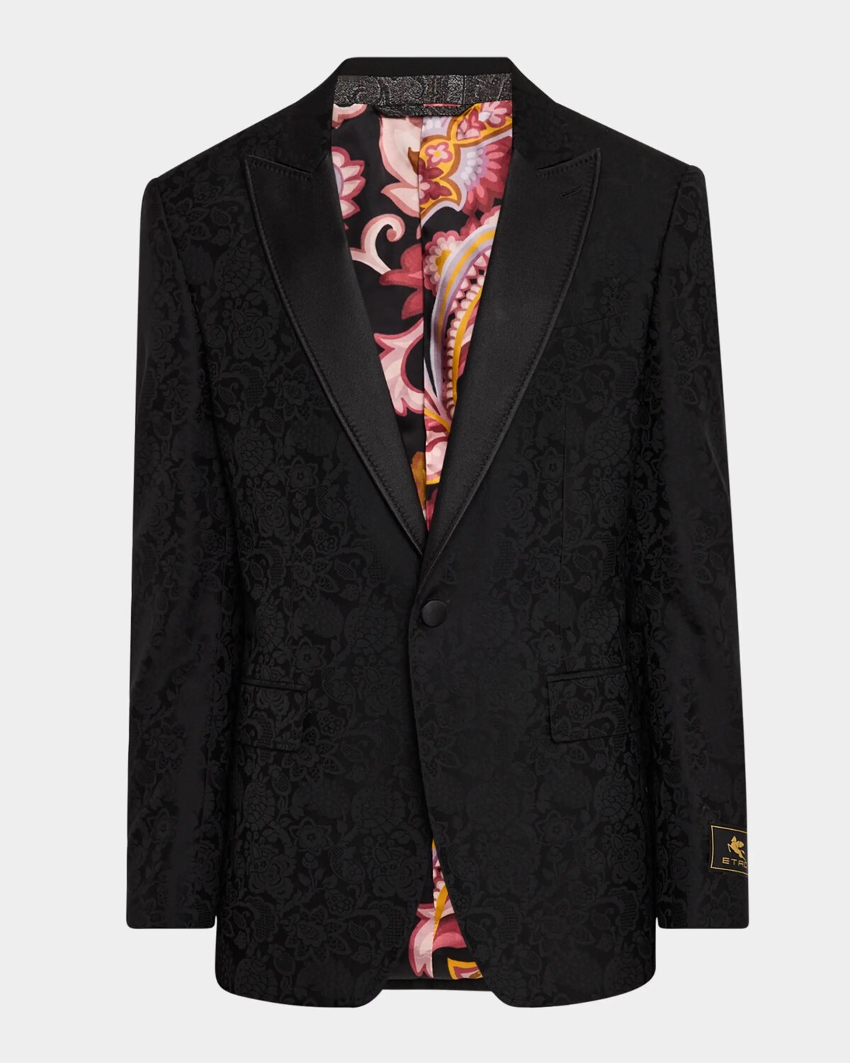 

Мужской жаккардовый вечерний пиджак Etro, черный