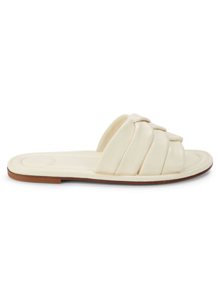 

Кожаные сандалии Palmetta на плоской подошве Vince, цвет Maple Cream
