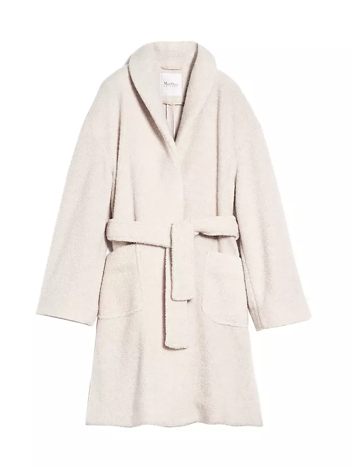 

Пальто с запахом букле Max Mara Leisure, цвет albino