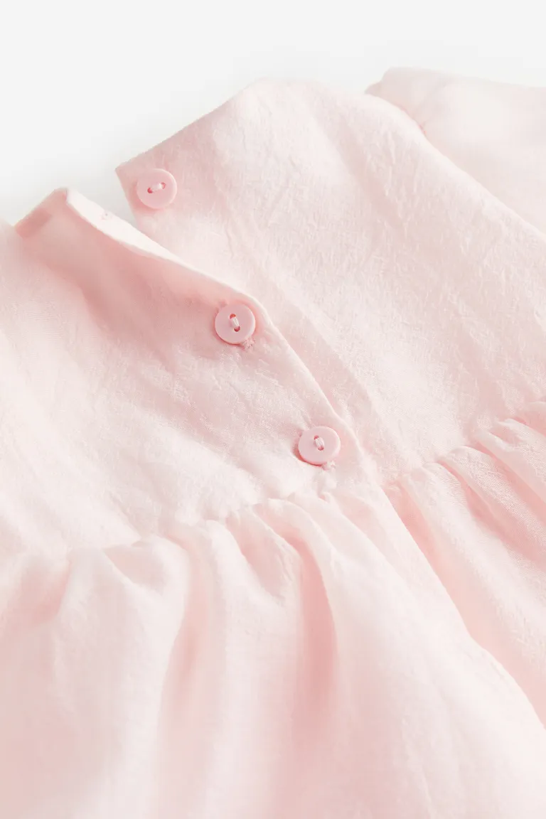 Платье и аксессуар H&M, розовый комплект одежды для маленьких девочек милое боди с круглым вырезом и пуговицами эластичная талия однотонные шорты с повязкой на голову