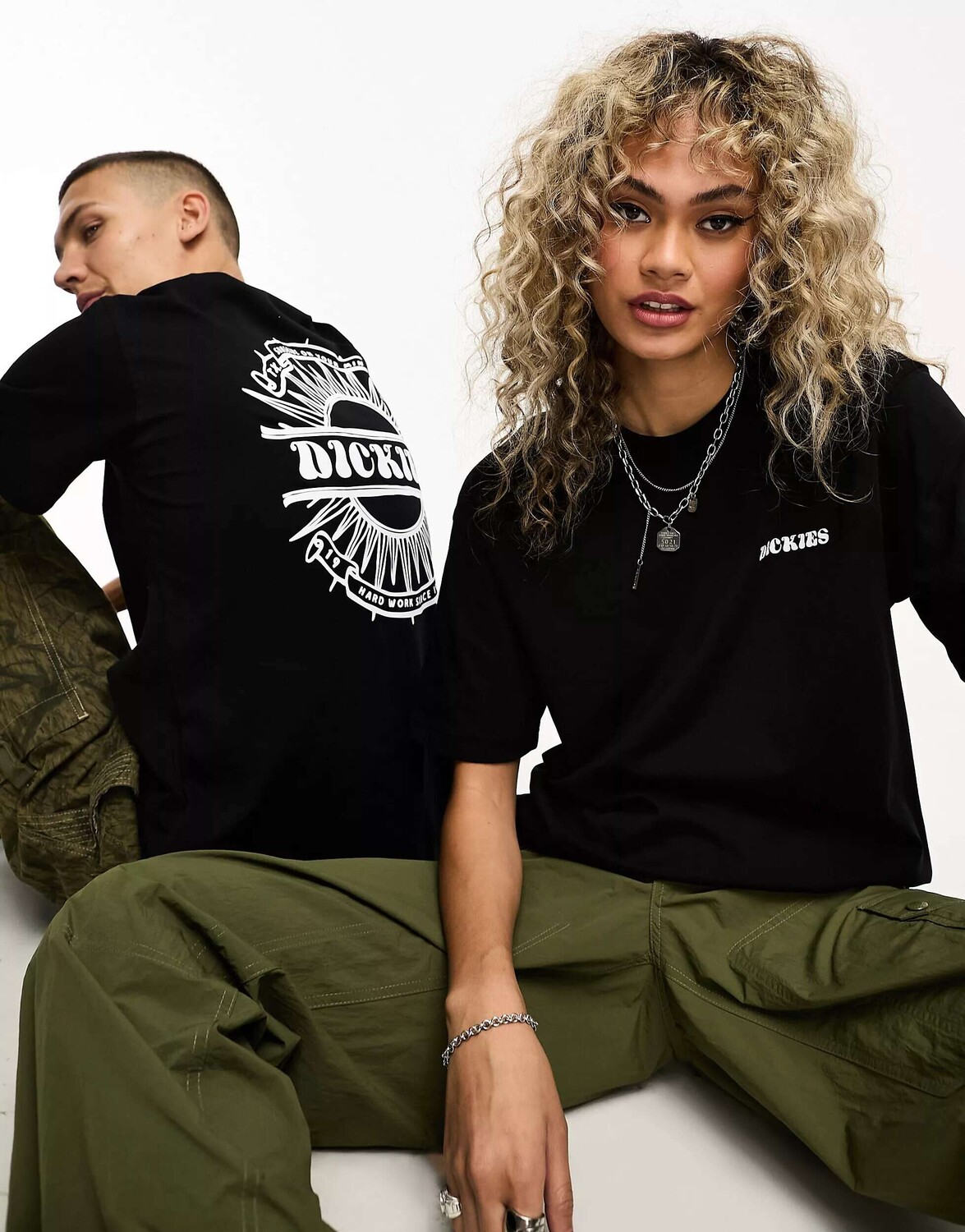 

Черная футболка с принтом на спине Dickies lovettsville, Черный