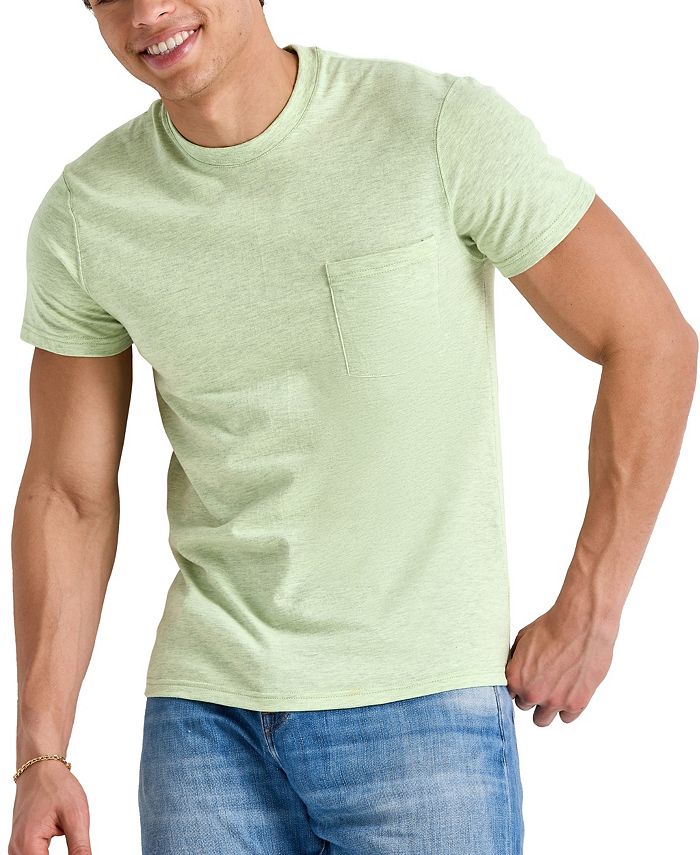 Мужская футболка Originals Tri-Blend с короткими рукавами и карманами Hanes, цвет Green 3 мужская футболка originals tri blend с короткими рукавами и карманами hanes черный