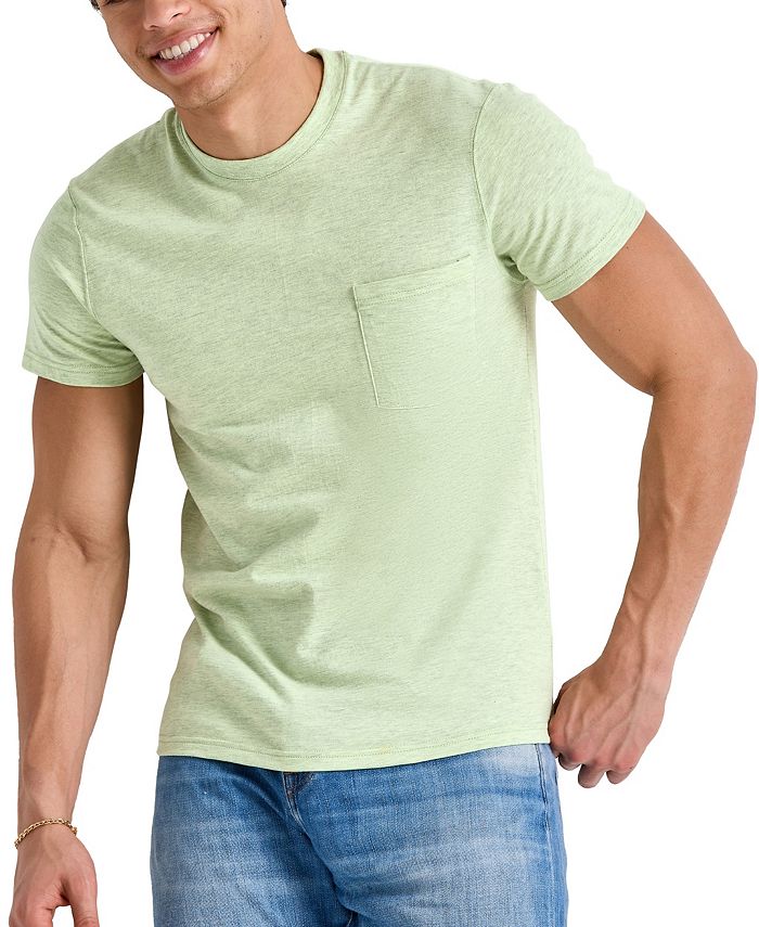 

Мужская футболка Originals Tri-Blend с короткими рукавами и карманами Hanes, цвет Green 3