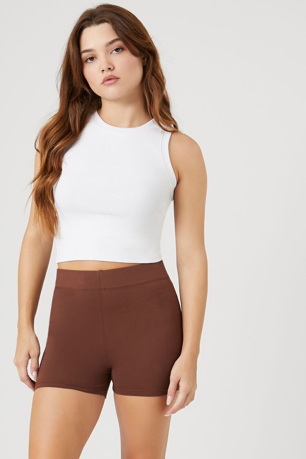 

Горячие шорты из органически выращенного хлопка Forever 21, шоколадный