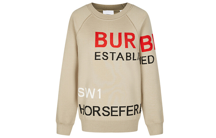 

Толстовка женская Burberry с принтом, хаки