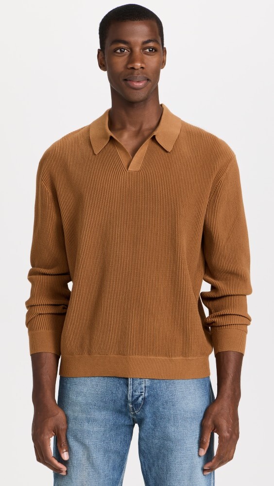 

Поло Madewell Johnny Collar Long Sleeve Sweater