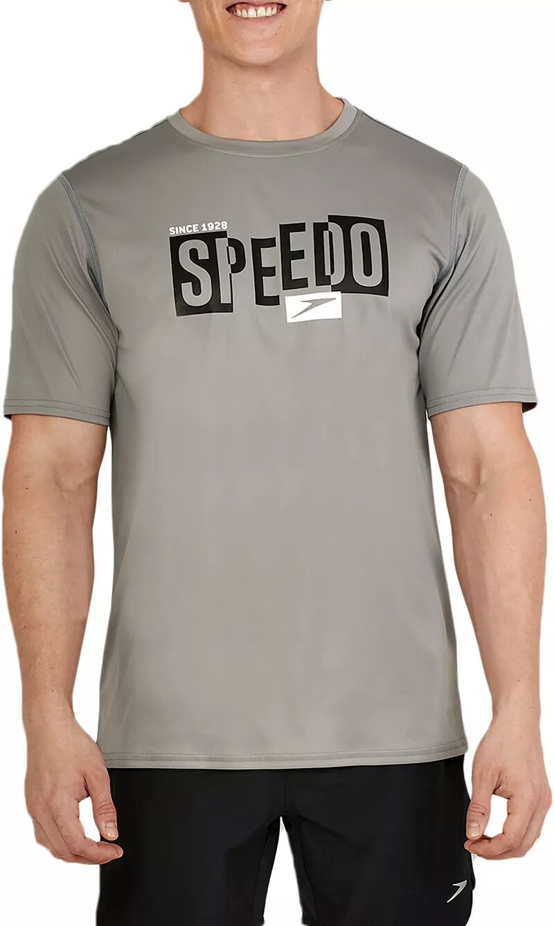 Мужская рубашка для плавания Speedo с короткими рукавами и графикой фото