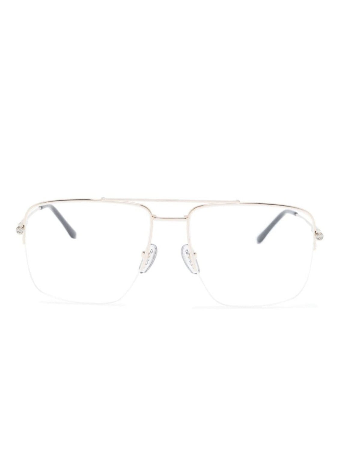 

Gucci Eyewear очки в квадратной оправе с логотипом, серебристый