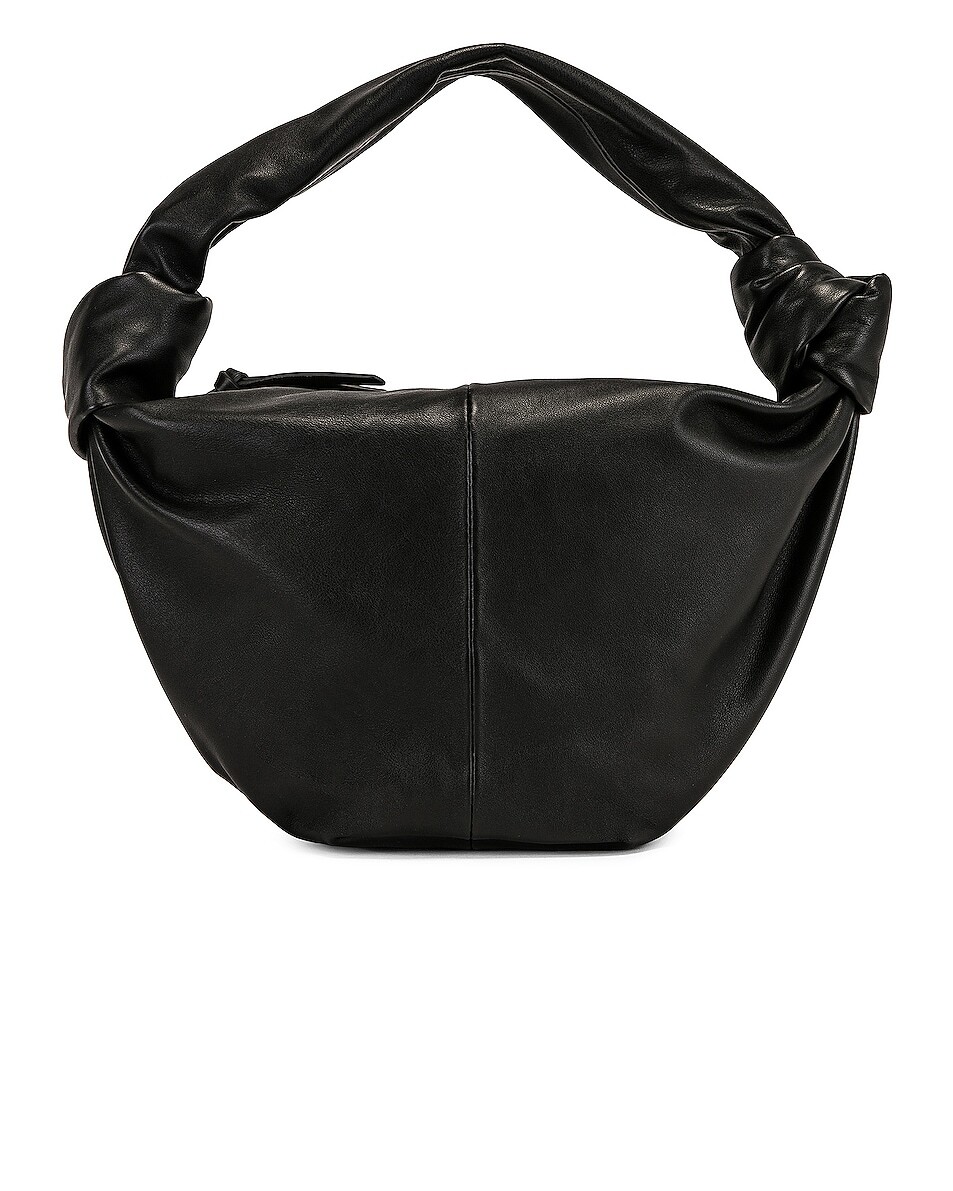 

Сумка Bottega Veneta Teen Double Knot Shoulder, цвет Black & Gold