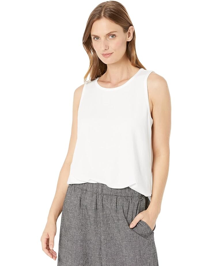 

Топ Eileen Fisher Jewel Neck, белый