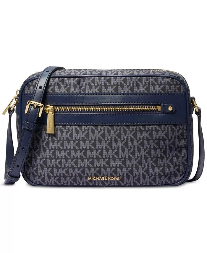 

Большая сумка через плечо с подвеской Logo Jet Set East West Michael Kors, синий