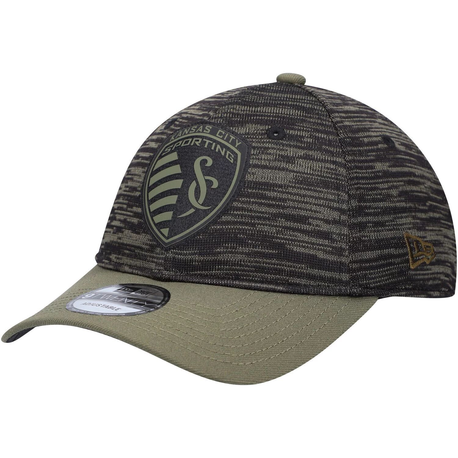 

Мужская регулируемая кепка New Era Olive Sporting Kansas City Salute To Service 9TWENTY